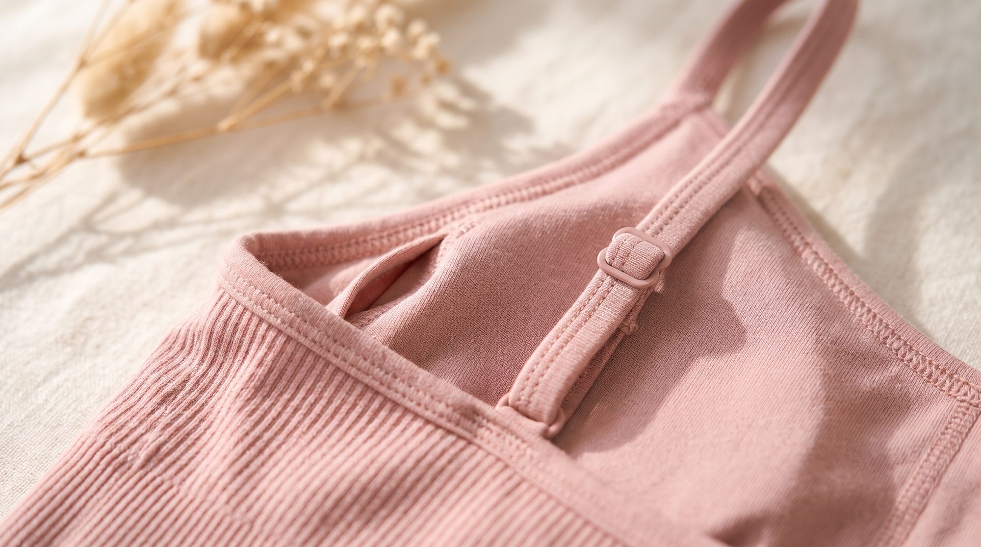 Tecido cotelê rosa ballet com alça e bojo